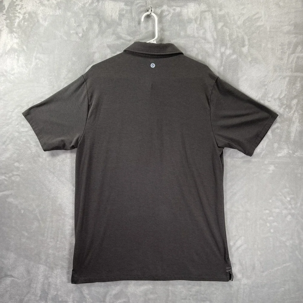 Free Fly Apparel Polo Shirt Mens Large Performance Stretch Gray Bamboo Blend